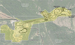 Area of Conservation Easement highlighted in yellow