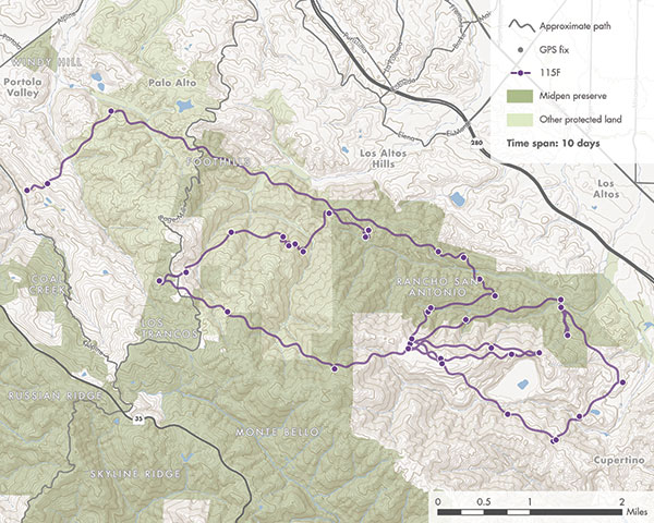 map of 115F route