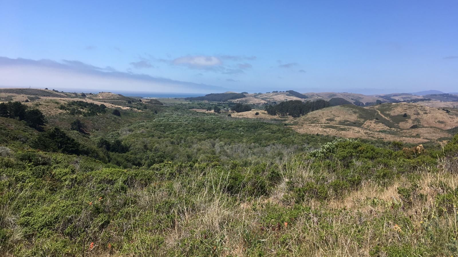 Cloverdale Ranch, view from high hill. 