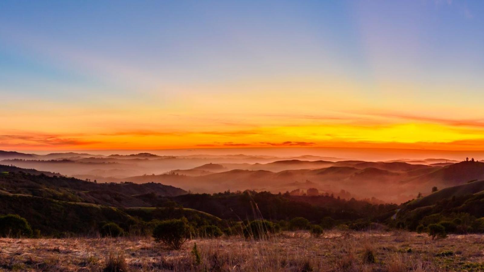 Sunset at Windy Hill Preserve