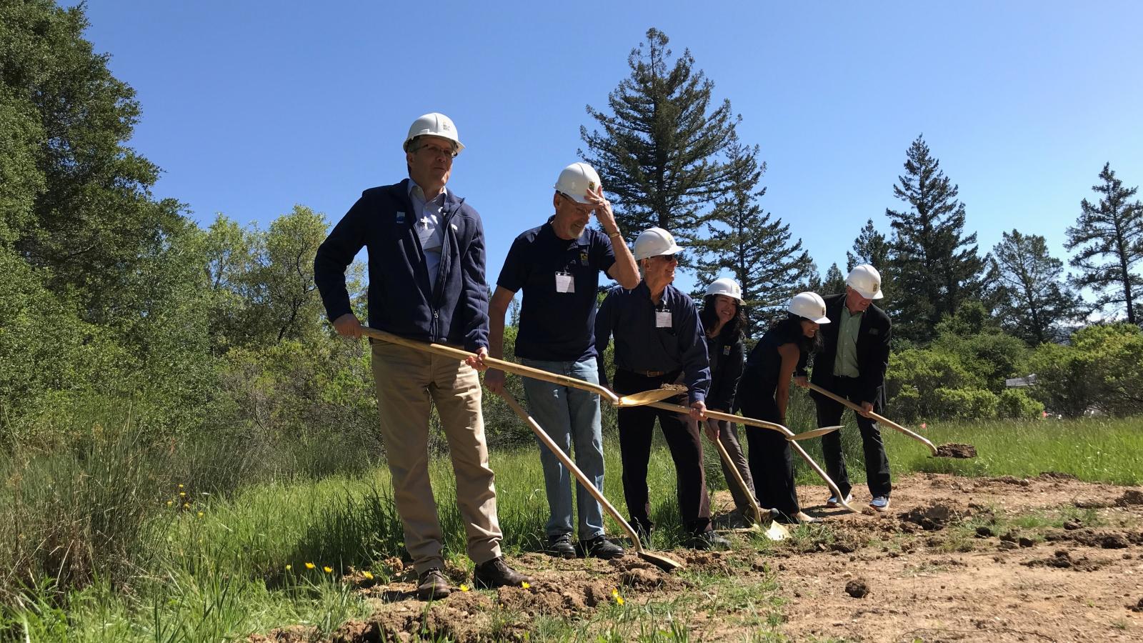 Phase I groundbreaking in 2018 / photo by Midpen staff