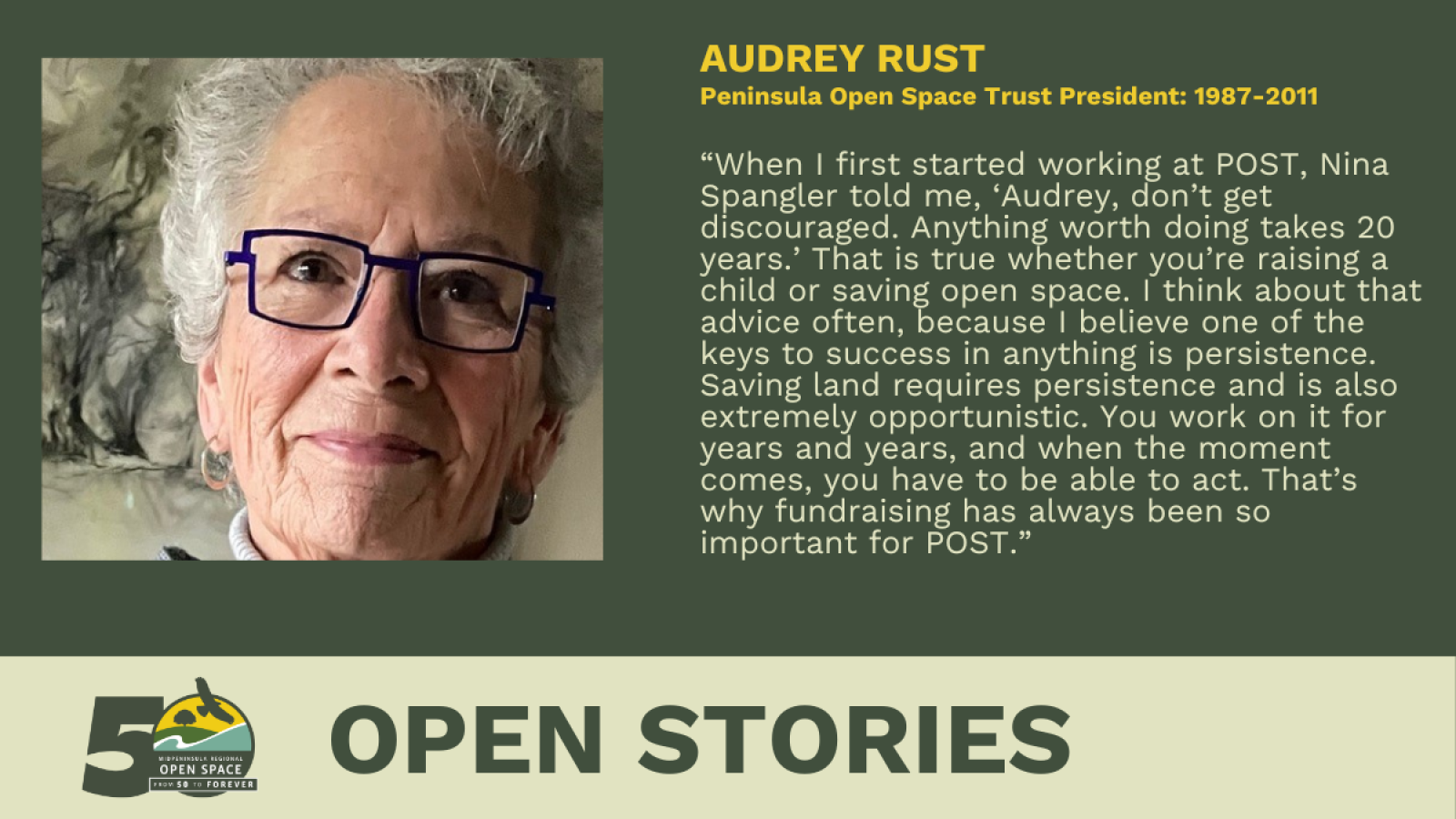 Open Stories - Audrey Rust | Midpeninsula Regional Open Space District