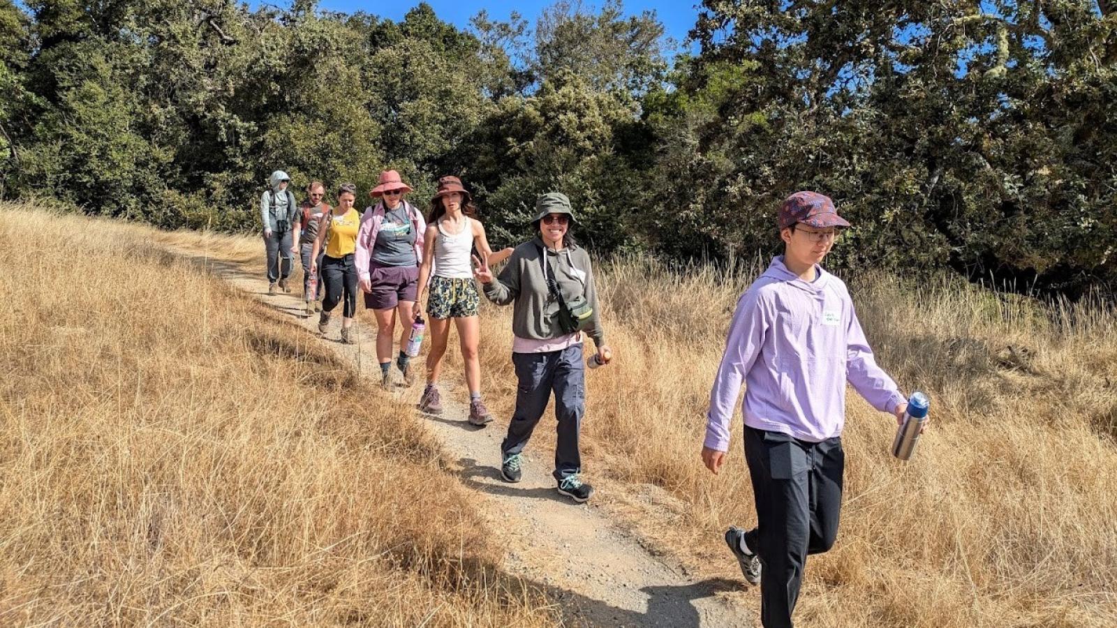 Group of people hiking as part of Branching Out Adventures event