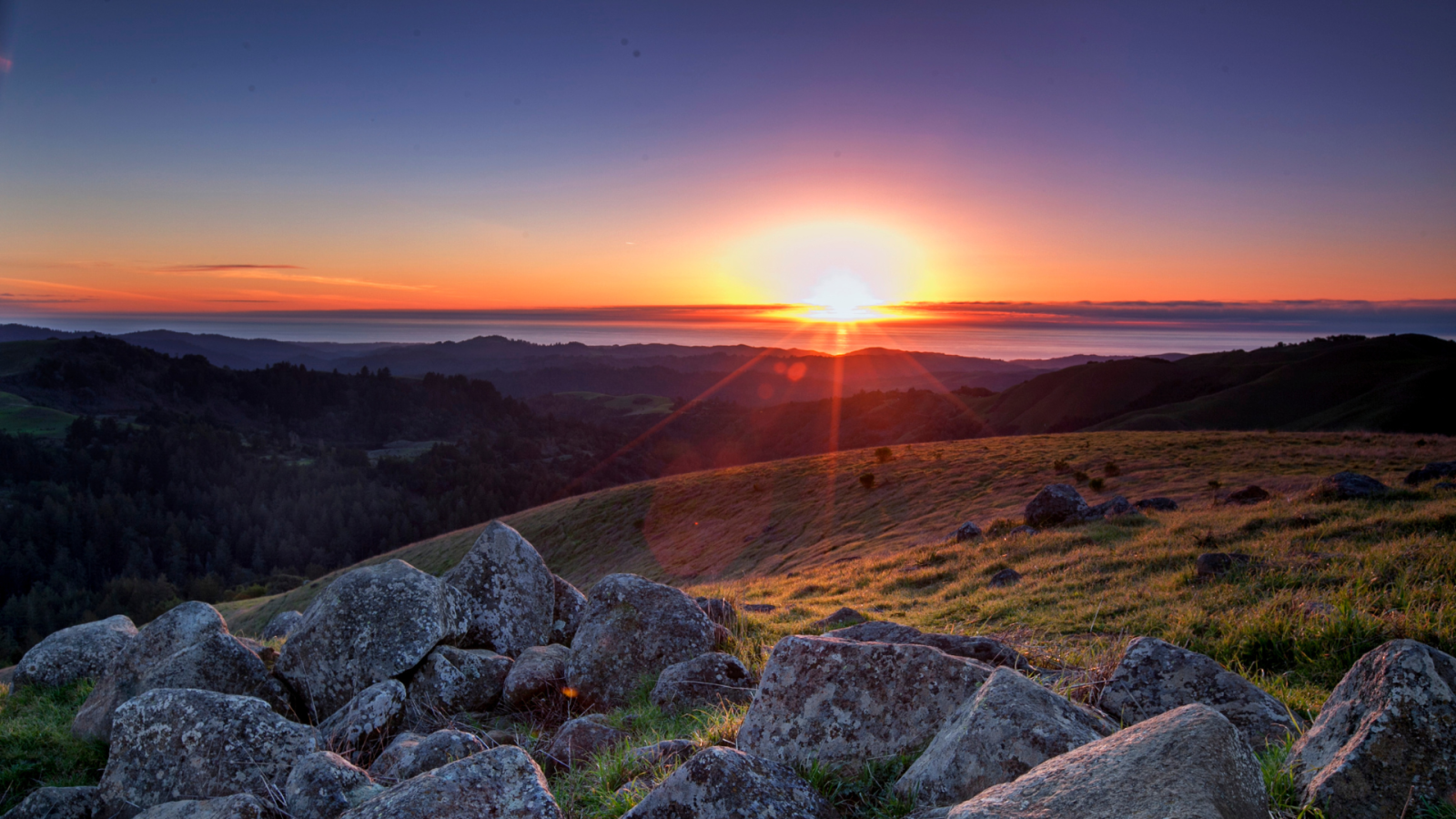 Sunset ista from Russian Ridge
