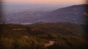 View of Aquinas Trail during sunset in El Sereno Preserve