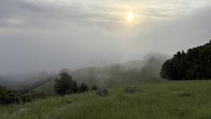 foggy early morning at Saratoga Gap