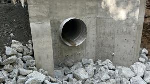Prospect Culvert Headwall completed