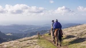 equestrians in Russian Ridge