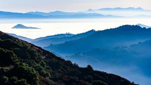 a view over the mountain range