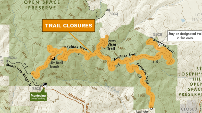 Aquinas Trail Closure Map El Sereno September 2025