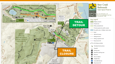 Almadale trail closure - Tuesday, January 13