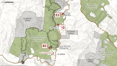 Map of potential Trailhead sites