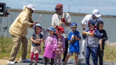 More than 800 people of all ages helped celebrate the Midpeninsula Regional Open Space District's 50th anniversary on April 30 at the Bayside Family Festival in Midpen's Ravenswood Open Space Preserve near East Palo Alto. (Leo Leung)