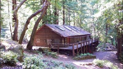 Redwood cabin in La Honda Creek Open Space Preserve. (Midpen)