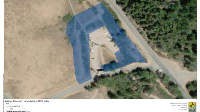 Russian Ridge Preserve parking area fuel break map