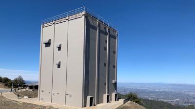 the radar tower atop Mount Umunhum