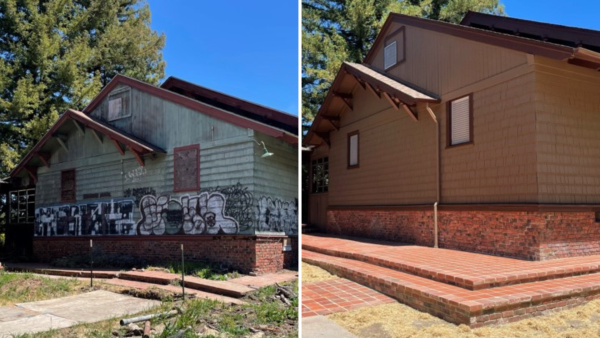 Before and After photos of Alma Cultural Landscape