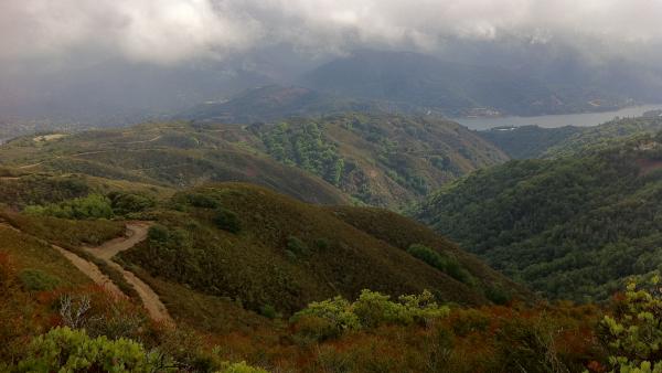 a view of Lexington Reservoir from El Sereno