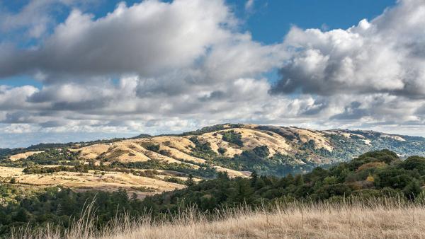 clouds above Black Mountain at Monte Bello Preserve