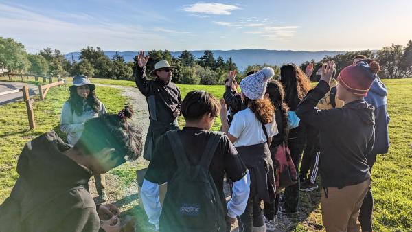Youth hike led by Saved by Nature, a Midpen grant recipient