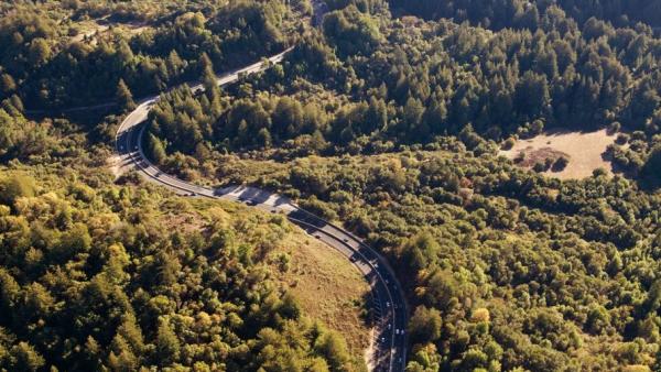 Highway in a rural landscape