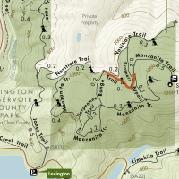 Map of St. Josephs Hill Preserve showing segment of Range Trail closure 9.11.2023