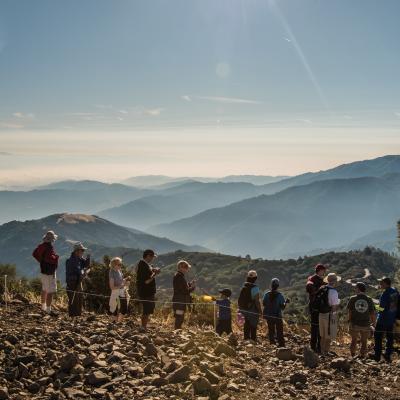 Group exploring Mount Umunhum summit / photo by Erin Ashford