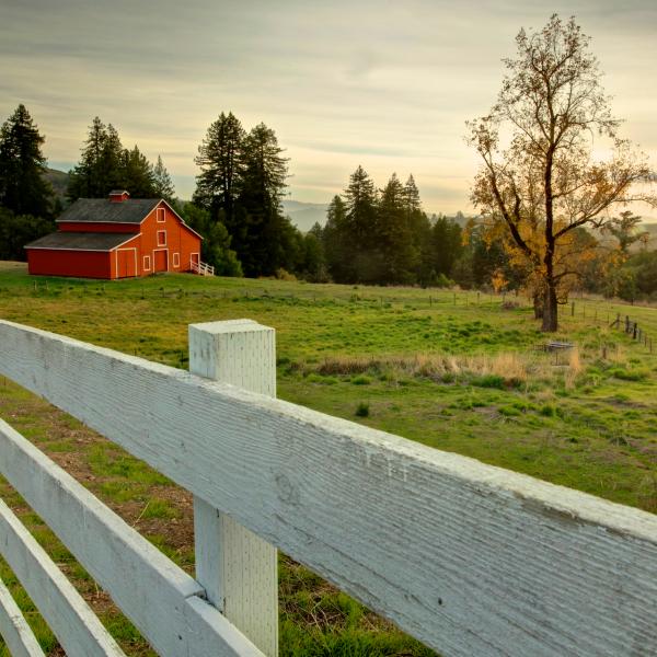 Red barn, La Honda Creek Open Space Preserve. (Randolph L. Weber)