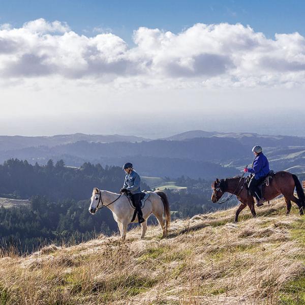 Equestrians at Russian Ridge