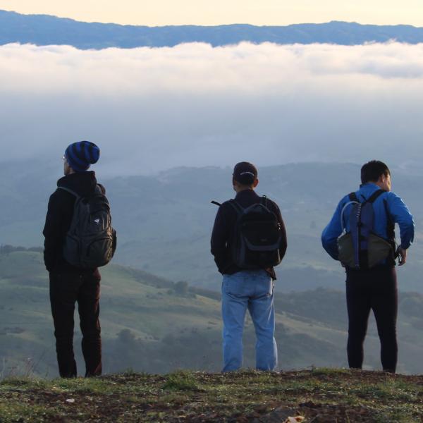 Hikers at vista in Sierra Azul Open Space Preserve / photo by Robin Lord