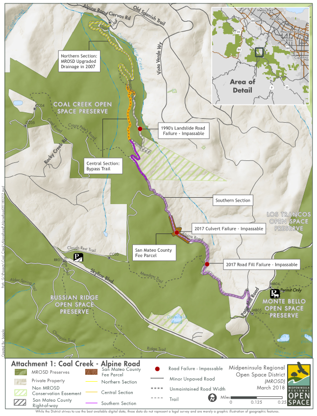 Map of Alpine Road Project