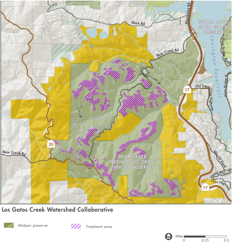 Los Gatos Creek Watershed Collaborative Fuel Reduction Project Map