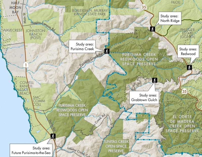 Purisima Creek Redwoods Multimodal Access Study Area