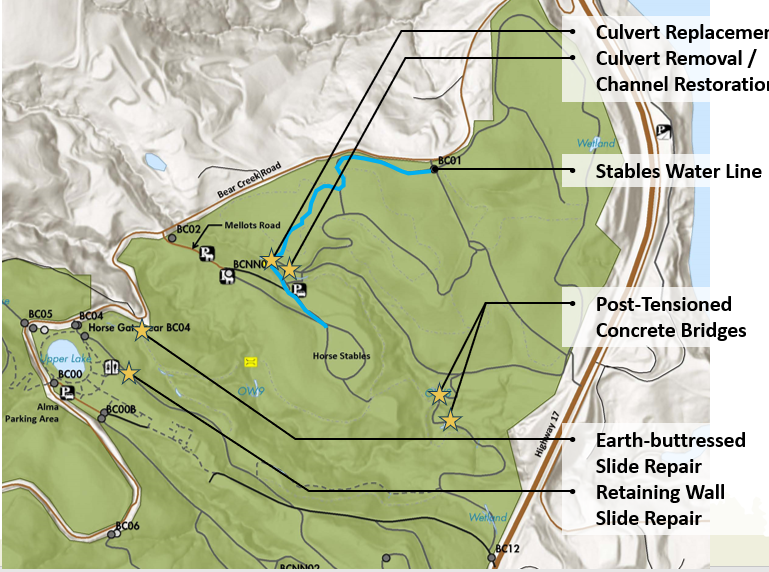 Bear Creek Redwoods Phase 2 Trails Map