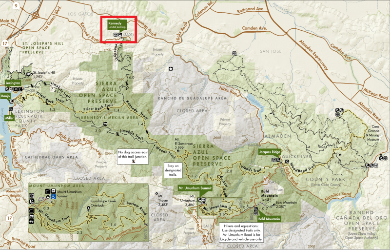 Kennedy Trailhead Improvement project location